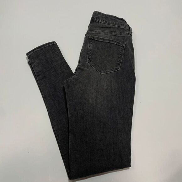 Old Navy Women's Jeans Rockstar Skinny Mid-Rise Slim Fit Gray Dark Wash Size 4R - Picture 1 of 8